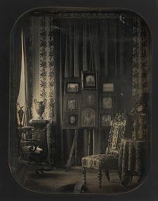 [The Salon of Baron Gros], 1850-57. Creator: Jean Baptiste Louis Gros