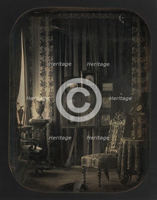 [The Salon of Baron Gros], 1850-57. Creator: Jean Baptiste Louis Gros.