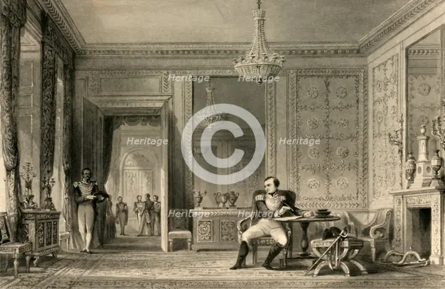 'The Salon d'abdication, Fontainbleau', c1840.  Creator: JB Allen.