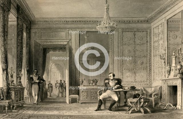 'The Salon d'abdication, Fontainbleau', c1840.  Creator: JB Allen.