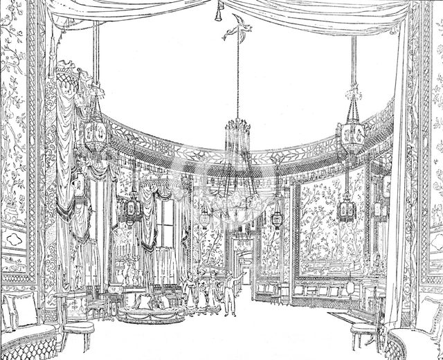 'The Saloon, about 1820. From Nash's Illustrations', (1939). Artist: Unknown.