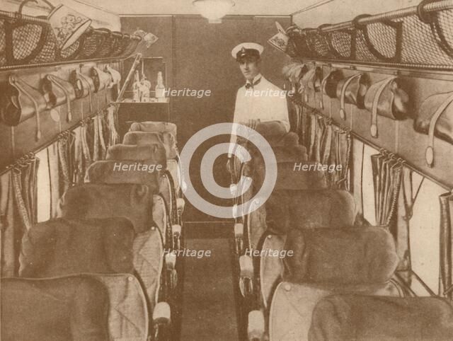 'The Saloon of a London-Paris Aeroplane', 1927. Artist: Unknown.