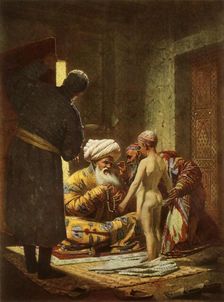 The Sale of a Young Serf 1872, (1965). Creator: Vasily Vereshchagin