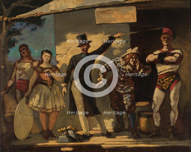 The Saltimbanques, Between 1860 and 1865 . Creator: Daumier, Honoré (1808-1879).