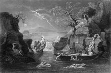 The same day were all the fountains of the great deep broken up... mid 19th century. Creator: Joseph Clayton Bentley