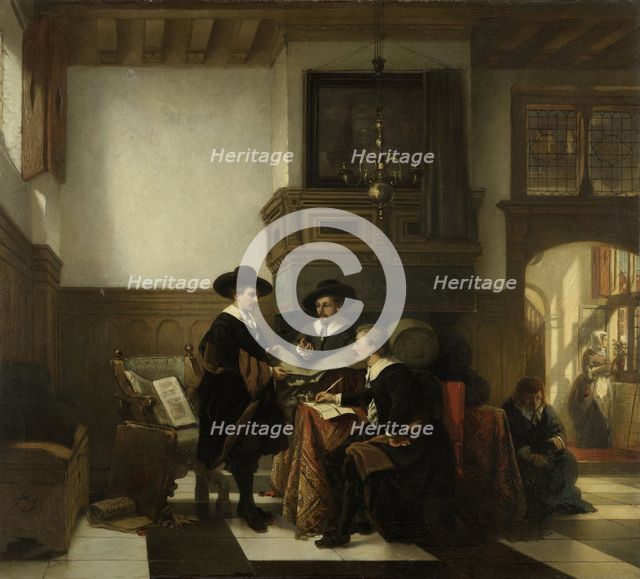 The sample masters of the Leiden Saaihal, 1866. Creator: Johannes Anthonie Balthasar Stroebel.
