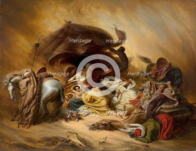 The Samum in the Desert, after 1844. Creator: Kretzschmer, Johann Hermann (1811-1890).