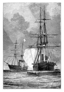 The San Jacinto stopping the Trent 1861