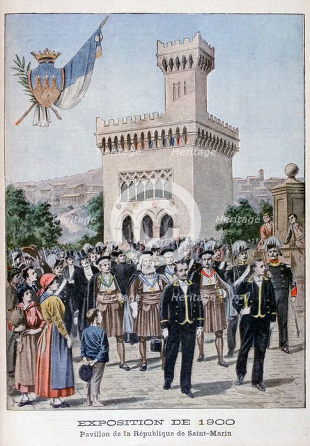 The San Marino pavilion at the Universal Exhibition of 1900, Paris, 1900. Artist: Unknown