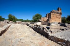 The sanctuary and a Roman road at Milreu, Portugal, 2009. Creator: Samuel Magal
