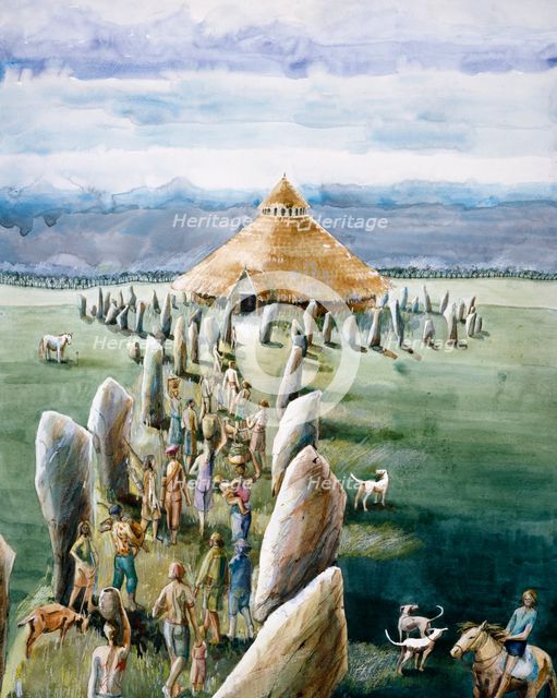 The Sanctuary, Avebury, c3rd millennium BC, (c1990-2010). Artist: Judith Dobie.