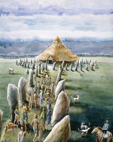 The Sanctuary, Avebury, c3rd millennium BC, (c1990-2010). Artist: Judith Dobie