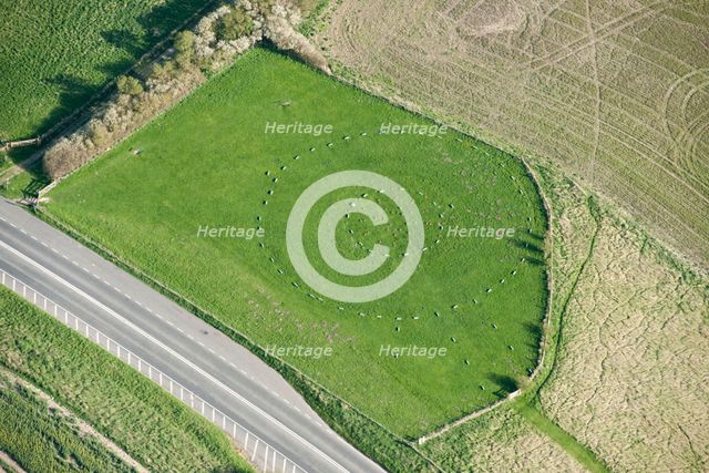 The Sanctuary, site of Late Neolithic timber and stone circles, Wiltshire, 2015. Creator: Historic England.