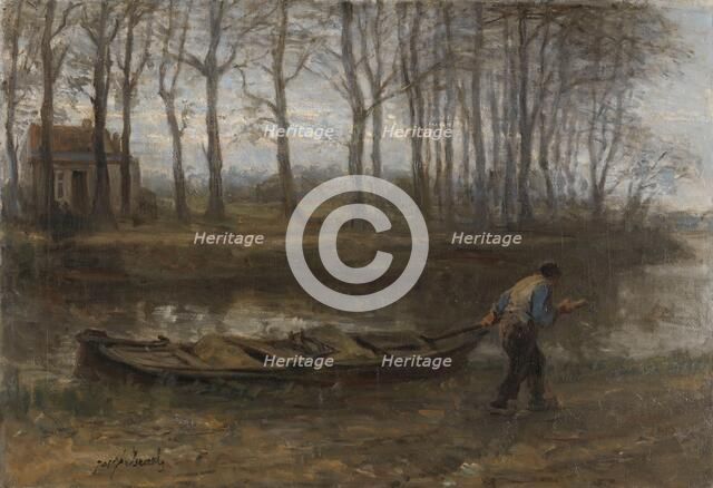 The Sand Bargeman, 1887. Creator: Jozef Israels.