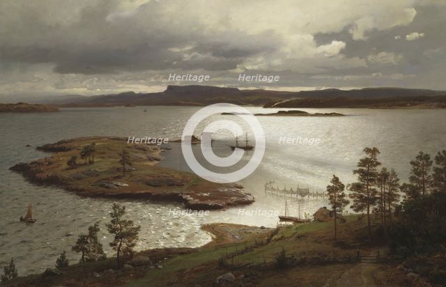 The Sandvik Fiord, 1879. Creator: Hans Fredrik Gude.