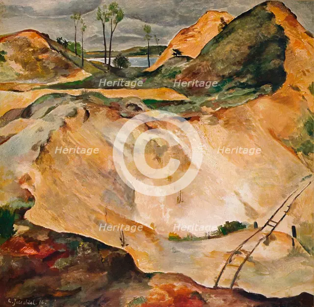 'The Sandpit', c1921. Artist: Willy Jaeckel.