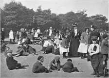 The sandpit, Victoria Park, London, c1900 (1901)