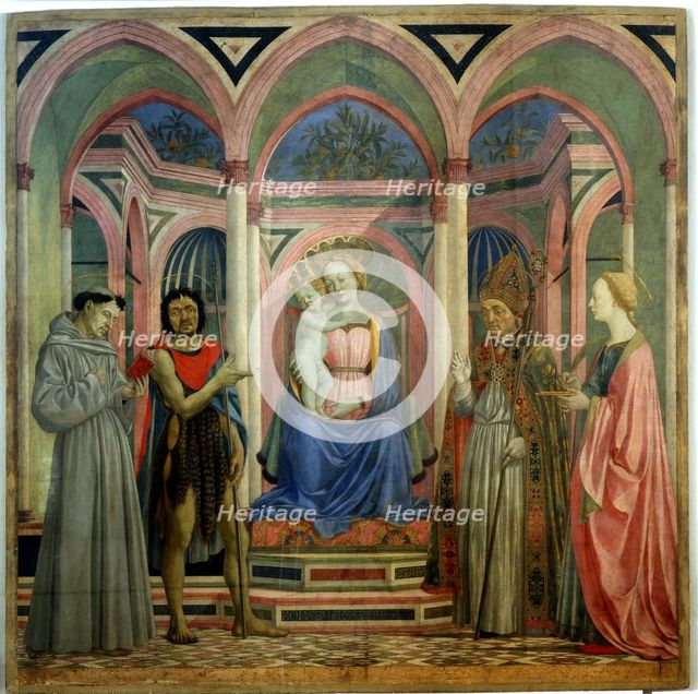 The Santa Lucia de' Magnoli Altarpiece, ca 1447. Artist: Veneziano, Domenico (ca 1410-1461)