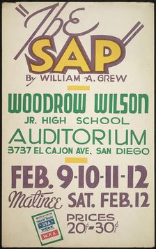 The Sap, San Diego, 1938. Creator: Unknown