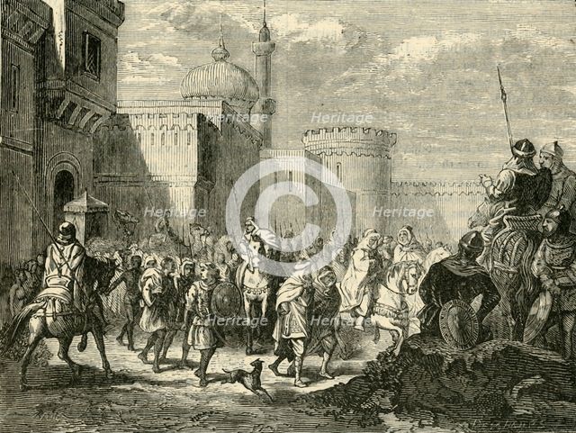 'The Saracens Leaving Narbonne, Restored to the Franks', (737AD), 1890.   Creator: Unknown.