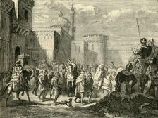 The Saracens Leaving Narbonne, Restored to the Franks (737AD), 1890. Creator: Unknown
