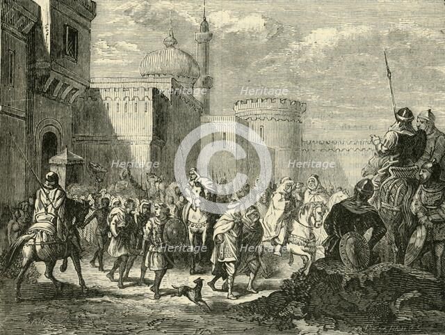 'The Saracens Leaving Narbonne, Restored to the Franks', (737AD), 1890.   Creator: Unknown.