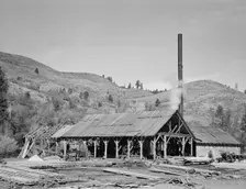 The sawmill, Ola self-help sawmill co-op, Gem County, Idaho, 1939. Creator: Dorothea Lange