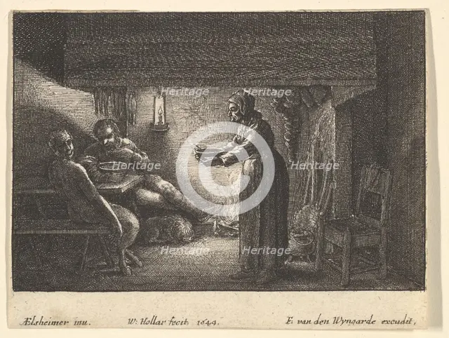The satyr and the peasant, 1644. Creator: F van den Wyngarde.