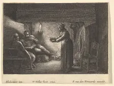 The satyr and the peasant, 1644. Creator: F van den Wyngarde