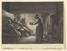 The satyr and the peasant, 1644. Creator: F van den Wyngarde