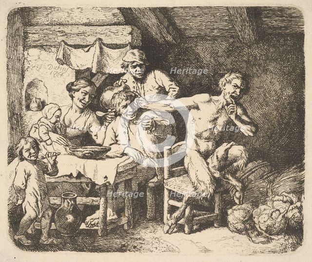The Satyr and the Peasant, 1764. Creator: Christian Wilhelm Ernst Dietrich.