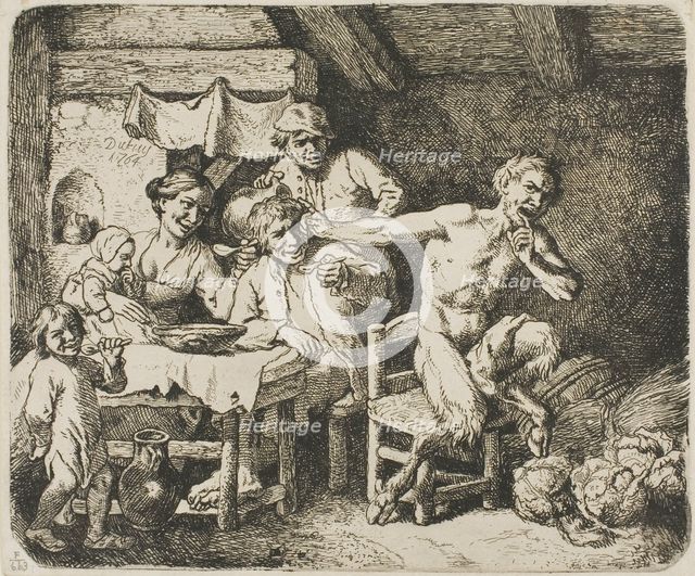 The Satyr in Peasant's House, 1764. Creator: Christian Wilhelm Ernst Dietrich.