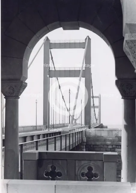 The Sava Bridge, Belgrade, Serbia, Yugoslavia, 1939. Creator: Unknown.