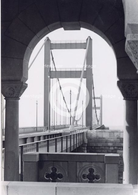 The Sava Bridge, Belgrade, Serbia, Yugoslavia, 1939. Creator: Unknown.