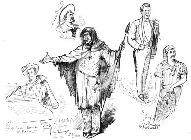 The Savage Club Entertainment at the Royal Albert Hall: some of the savages, 1883. Creator: Unknown.