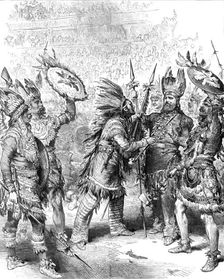 The Savage Club Entertainment at the Royal Albert Hall: the Pipe of Peace, 1883. Creator: Unknown