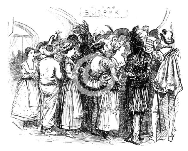 The Savage Club Entertainment, Royal Albert Hall: savages waiting for supper, 1883. Creator: Unknown.