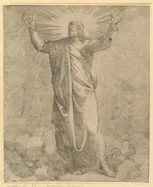 The Saviour Covered in a Large Cloak. Creator: Battista Franco Veneziano