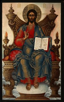 The Saviour Enthroned, 1762. Artist: Soplyakov, Mikhail Alexeyevich (1722-1799)
