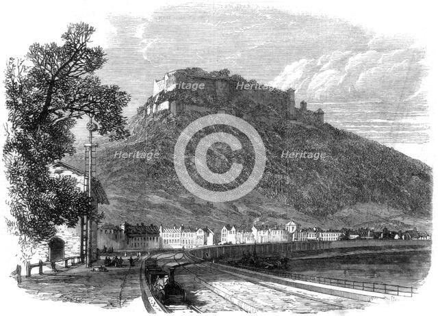 The Saxon fortress of Konigstein, on the River Elbe, near Dresden, Germany, 1866. Artist: Unknown