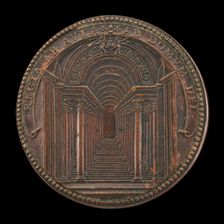 The Scala Regia at the Vatican [reverse], 1663. Creator: Gaspare Morone Mola