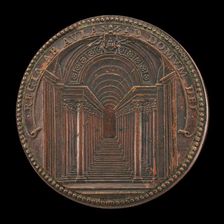 The Scala Regia at the Vatican [reverse], 1663. Creator: Gaspare Morone Mola