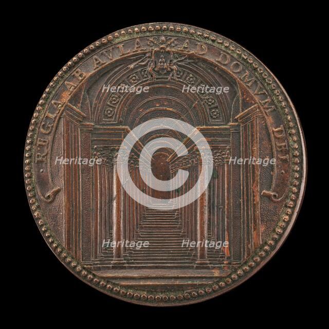 The Scala Regia at the Vatican [reverse], 1663. Creator: Gaspare Morone Mola.