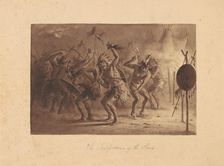 The Scalp-Dance of the Sioux, c. 1842. Creator: Felix Octavius Carr Darley