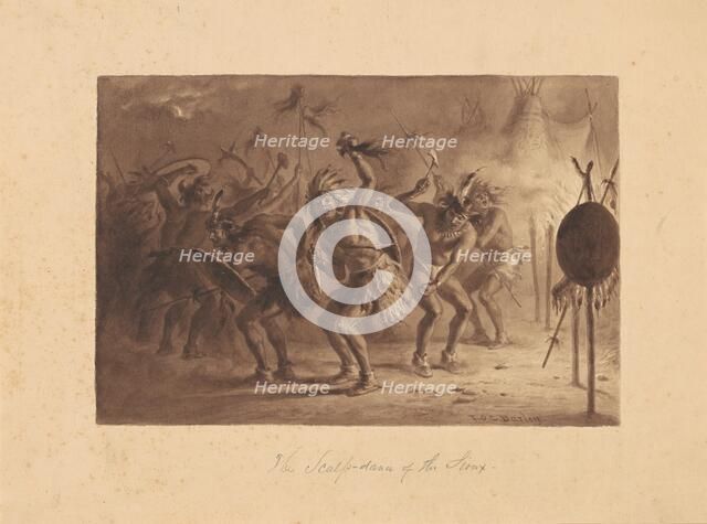 The Scalp-Dance of the Sioux, c. 1842. Creator: Felix Octavius Carr Darley.