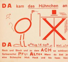 The Scarecrow. Fairytale (Die Scheuche. Märchen), 1925. Creator: Schwitters, Kurt (1887-1948)
