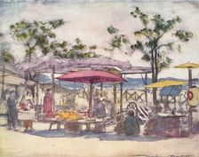 The Scarlet Umbrella c1887, (1901). Artist: Mortimer L Menpes