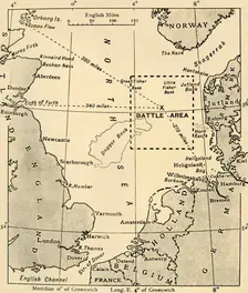 The Scene of the Battle of Jutland, May 31-June 1, 1916 (c1920). Creator: Unknown