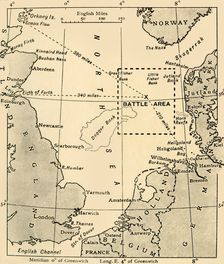 The Scene of the Battle of Jutland, May 31-June 1, 1916 (c1920). Creator: Unknown