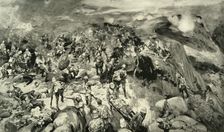 The Scene on Spion Kop - Major Thorneycroft's Desperate Situation 1900. Creator: Frank Craig